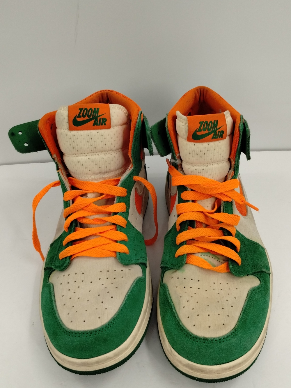 Nike Dunk High Top Sneakers Green & Orange US 8.5